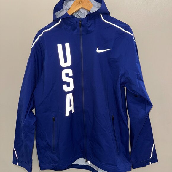 Nike Team USA Olympic Pro Elite Running Hypershield Jacket Mens L 806908-455 NEW - Picture 1 of 14